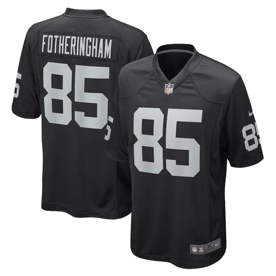 Men Las Vegas Raiders 85 Cole Fotheringham Nike Black Game Player NFL Jersey